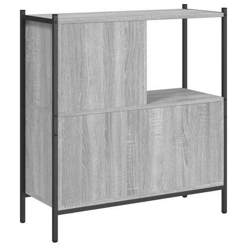 Bogreol 72x28x77,5 cm konstrueret træ grå sonoma-eg