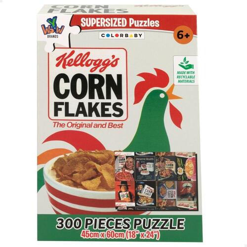 Puslespil Kellogg's Corn Flakes 300 Dele 45 x 60 cm (6 enheder)