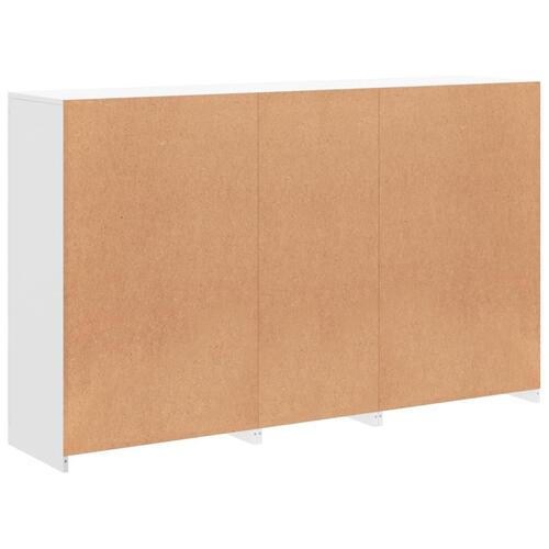 Skænk med LED-lys 162x37x100 cm hvid