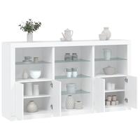 Skænk med LED-lys 181,5x37x100 cm hvid