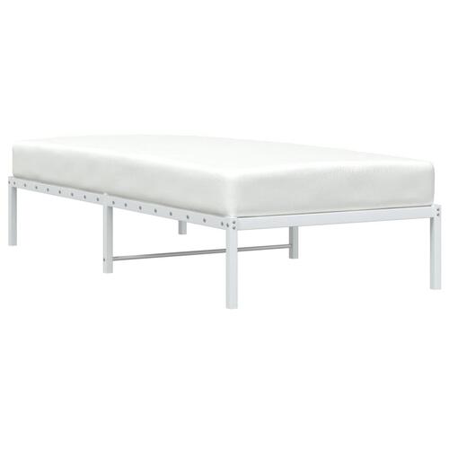 Sengeramme 90x200 cm metal hvid