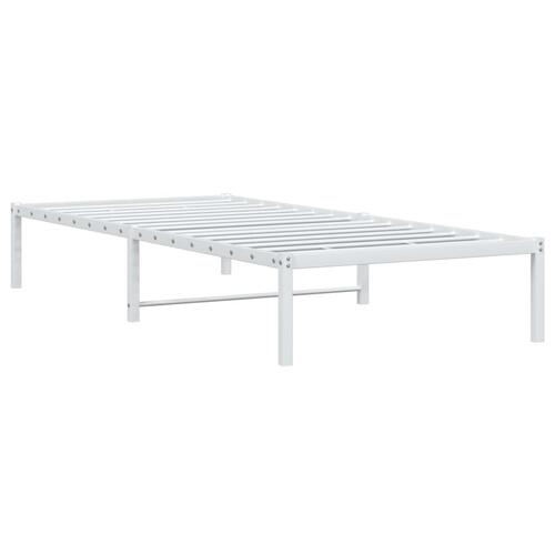 Sengeramme 90x200 cm metal hvid