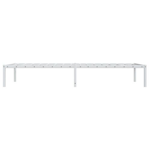 Sengeramme 90x200 cm metal hvid