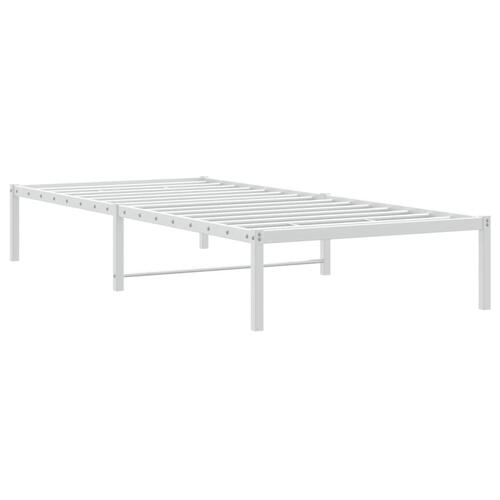 Sengeramme 90x200 cm metal hvid