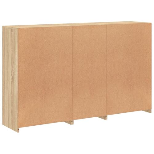 Skænk med LED-lys 162x37x100 cm sonoma-eg
