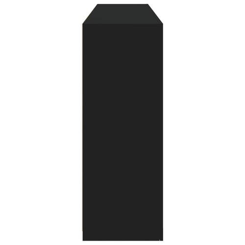 Skænk med LED-lys 162x37x100 cm sort