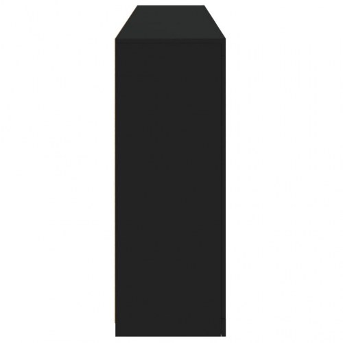 Skænk med LED-lys 181,5x37x100 cm sort