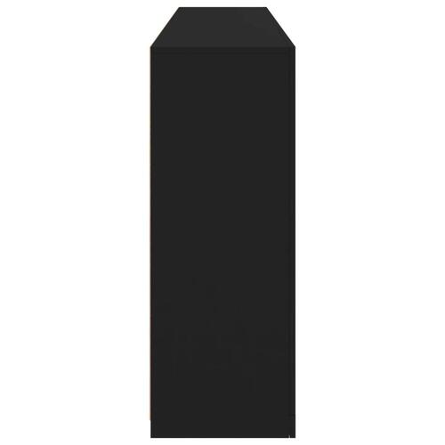 Skænk med LED-lys 181,5x37x100 cm sort