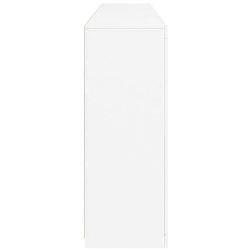 Skænk med LED-lys 202x37x100 cm hvid