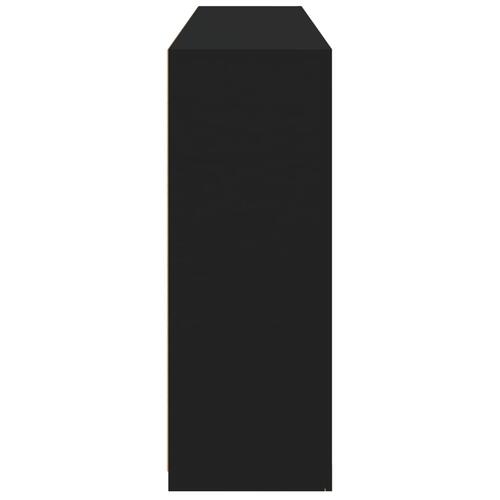 Skænk med LED-lys 162x37x100 cm sort