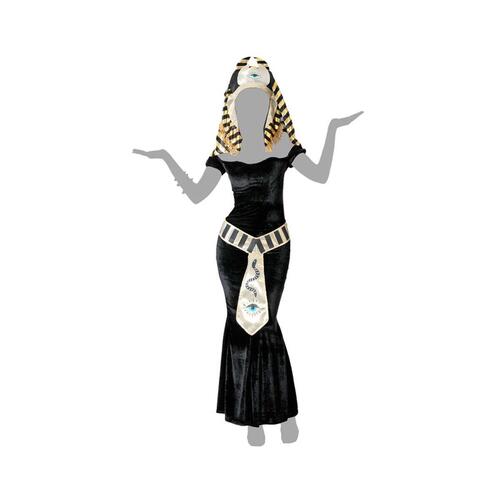 Kostume til voksne Sort Egyptisk kvinde (3 Dele) M/L