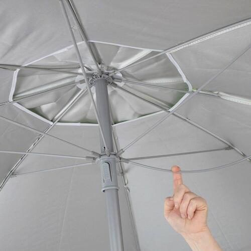 Parasol Aktive UV50 Ø 200 cm Blå Polyester Aluminium 200 x 198,5 x 200 cm (6 enheder)