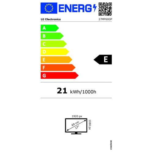 Skærm LG 27MP60GP-B Full HD LED 27" Sort Sort/Rød