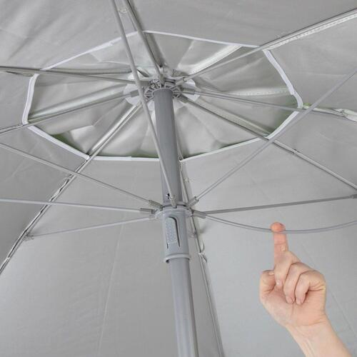 Parasol Aktive UV50 Ø 180 cm Blå Polyester Aluminium 180 x 187,5 x 180 cm (12 enheder)