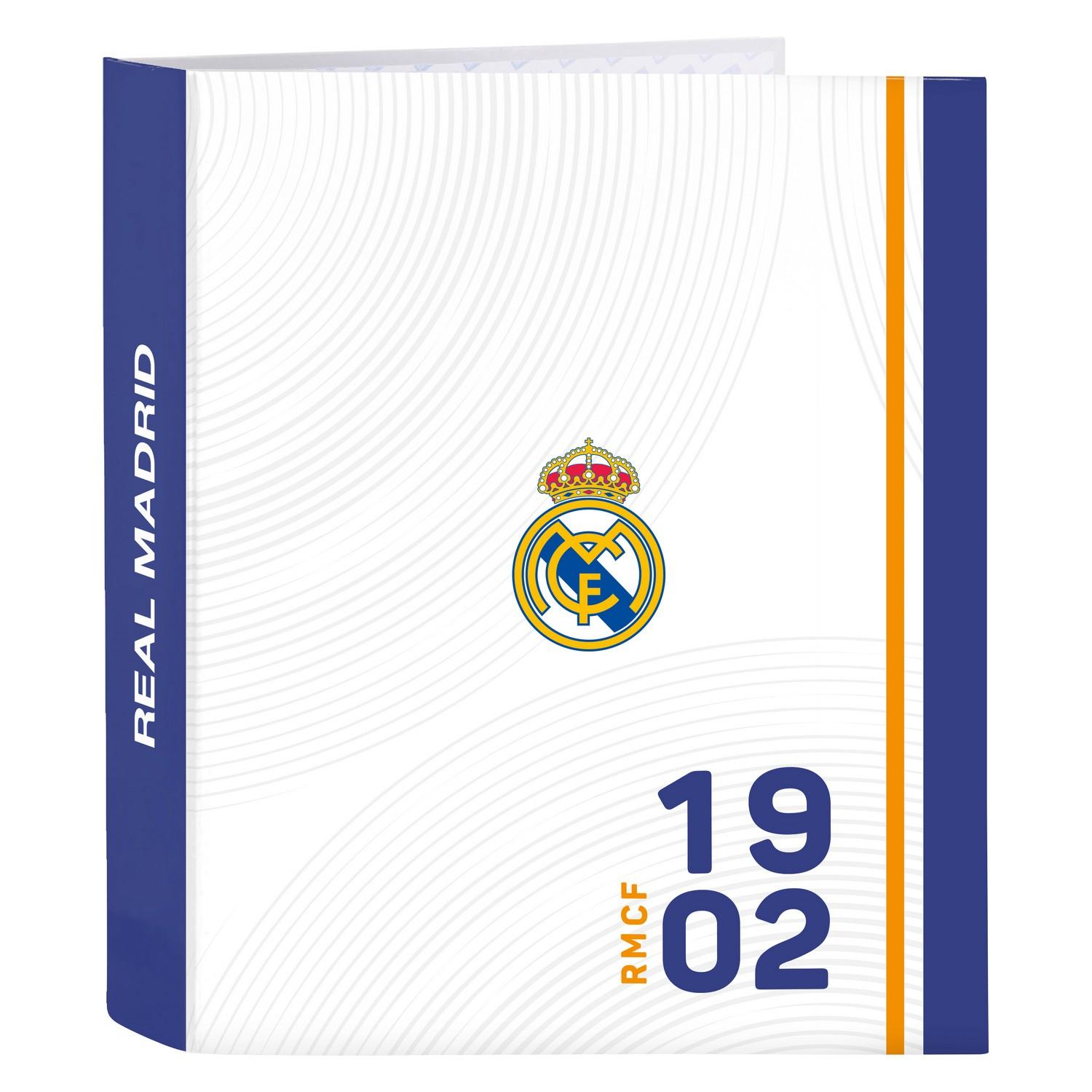 Ringbind Real Madrid C.F. Blå Hvid A4 27 x 33 x 6 cm