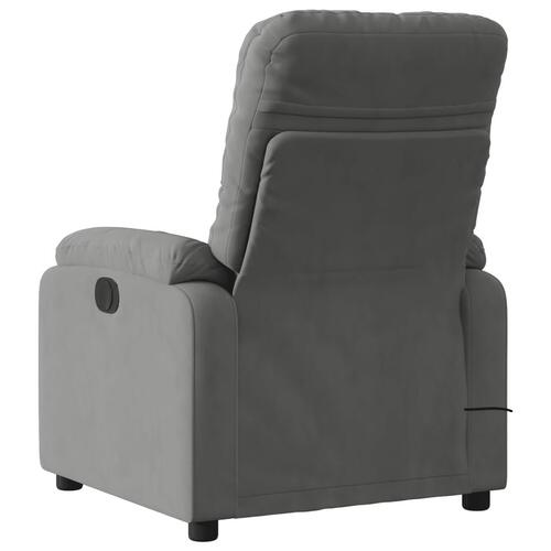 Massagestol mikrofiberstof mørkegrå