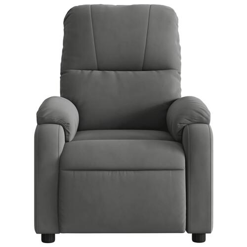 Massagestol mikrofiberstof mørkegrå