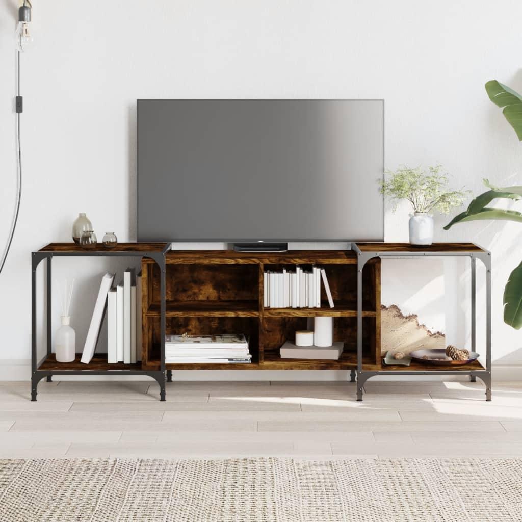 Tv-bord 153x37x50 cm konstrueret træ røget egetræsfarve