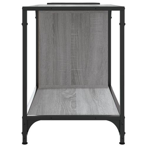 Tv-bord 203x37x50 cm konstrueret træ grå sonoma-eg
