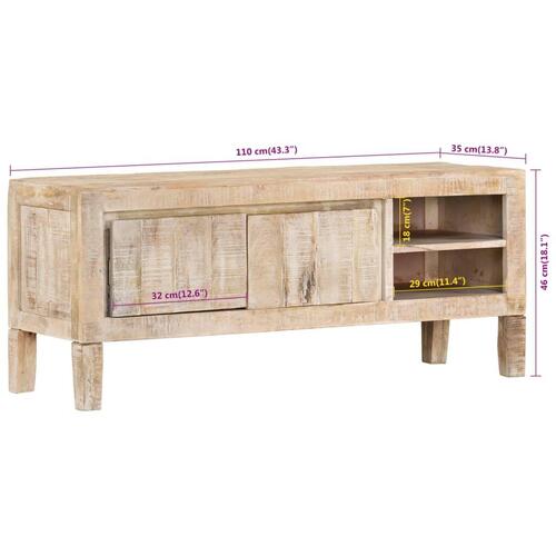 Tv-bord 110x35x46 cm massivt mangotræ