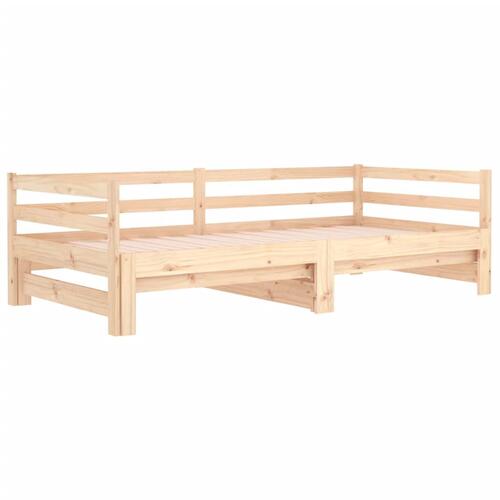 Daybed med udtræk 80x200 cm massivt fyrretræ