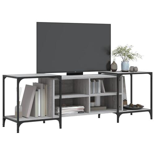 Tv-bord 153x37x50 cm konstrueret træ grå sonoma-eg