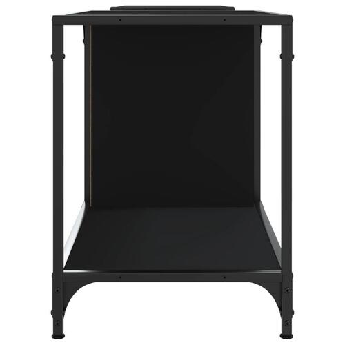 Tv-bord 203x37x50 cm konstrueret træ sort