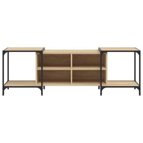 Tv-bord 153x37x50 cm konstrueret træ sonoma-eg