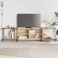 Tv-bord 203x37x50 cm konstrueret træ sonoma-eg