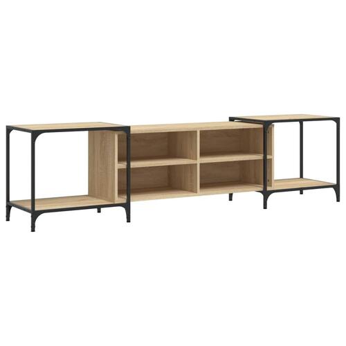 Tv-bord 203x37x50 cm konstrueret træ sonoma-eg