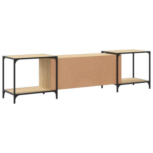Tv-bord 203x37x50 cm konstrueret træ sonoma-eg
