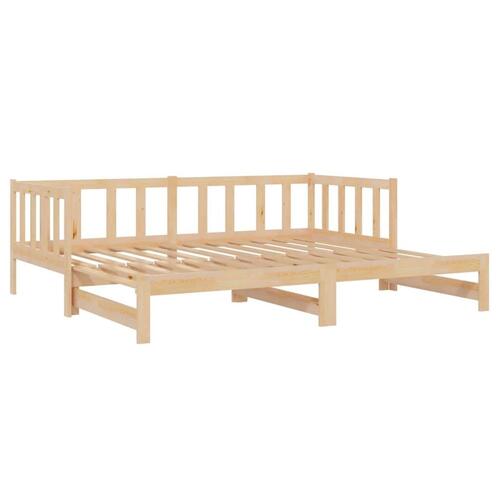 Daybed med udtræk 90x200 cm massivt fyrretræ