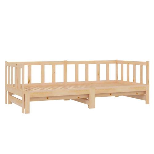 Daybed med udtræk 90x200 cm massivt fyrretræ