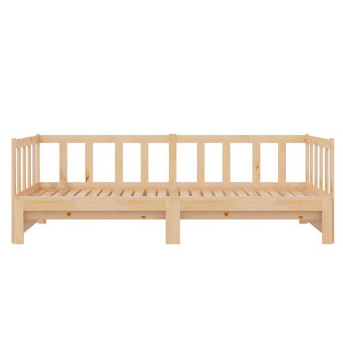 Daybed med udtræk 90x200 cm massivt fyrretræ