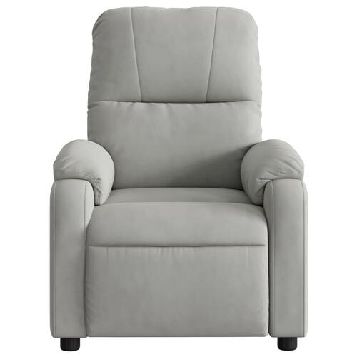 Massagestol mikrofiberstof lysegrå