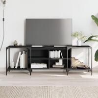 Tv-bord 153x37x50 cm konstrueret træ sort