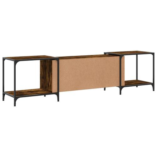Tv-bord 203x37x50 cm konstrueret træ røget egetræsfarve