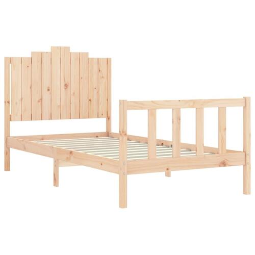 Sengeramme uden madras 100x200 cm massivt fyrretræ
