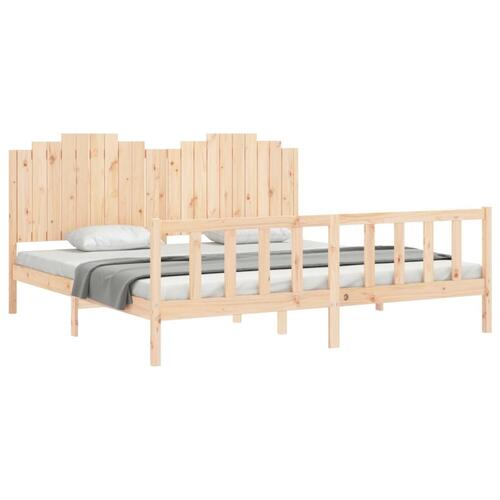 Sengeramme uden madras 200x200 cm massivt fyrretræ