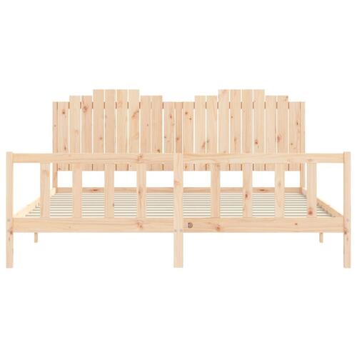 Sengeramme uden madras 200x200 cm massivt fyrretræ
