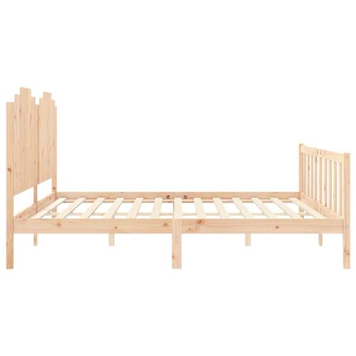 Sengeramme uden madras 200x200 cm massivt fyrretræ