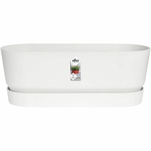 Plantekasse Elho 50 cm Hvid Plastik Oval (OUTLET A+)