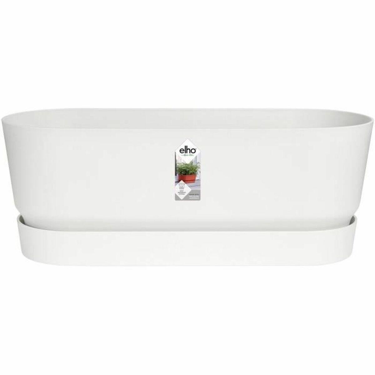 Plantekasse Elho 50 cm Hvid Plastik Oval