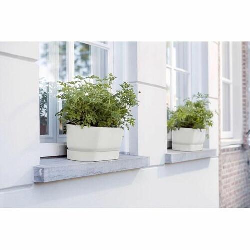 Plantekasse Elho 50 cm Hvid Plastik Oval (OUTLET A+)