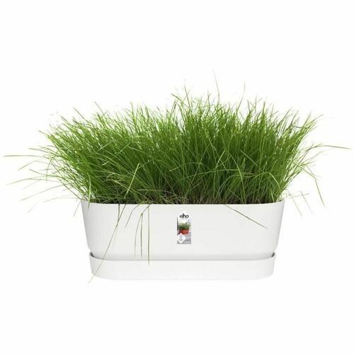 Plantekasse Elho 50 cm Hvid Plastik Oval (OUTLET A+)