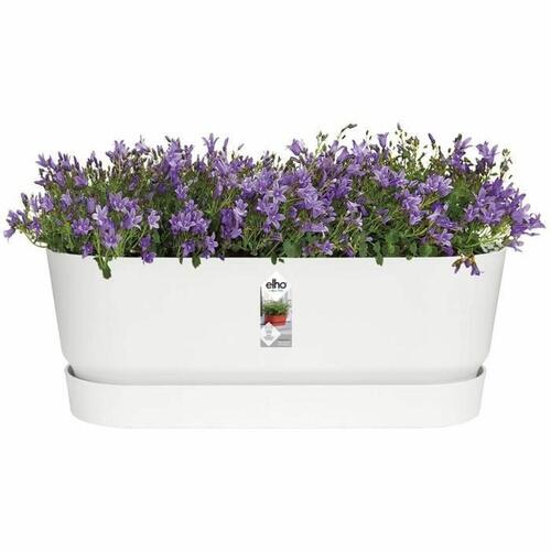 Plantekasse Elho 50 cm Hvid Plastik Oval (OUTLET A+)