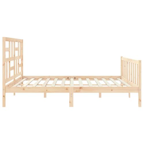 Sengeramme med sengegavl Super King Size massivt træ