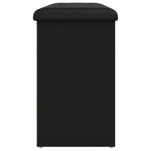 Skobænk 102x32x50 cm konstrueret træ sort