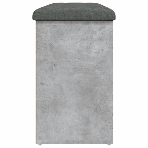 Skobænk 102x32x50 cm konstrueret træ betongrå
