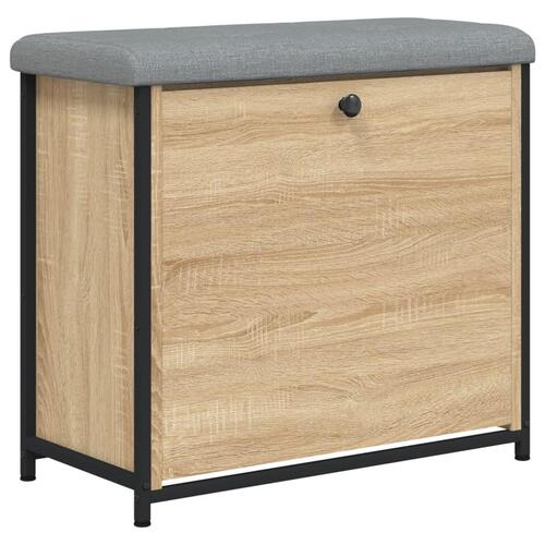 Skobænk med vippeskuffe 62x32x56 cm sonoma-eg